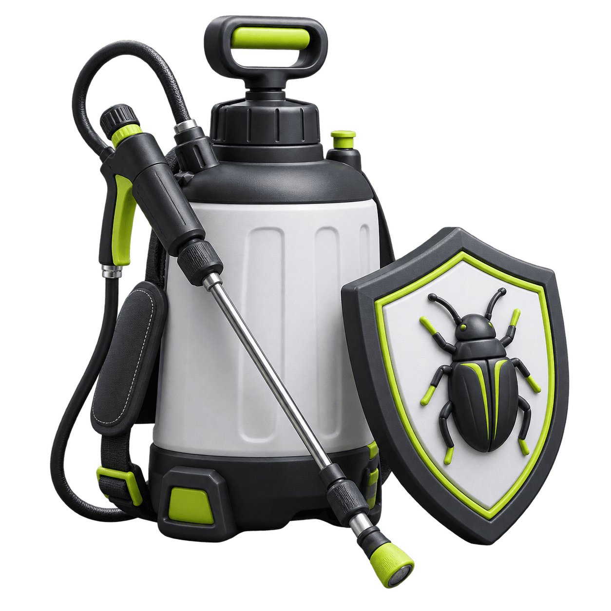 3D pest sprayer and protective beetle shield