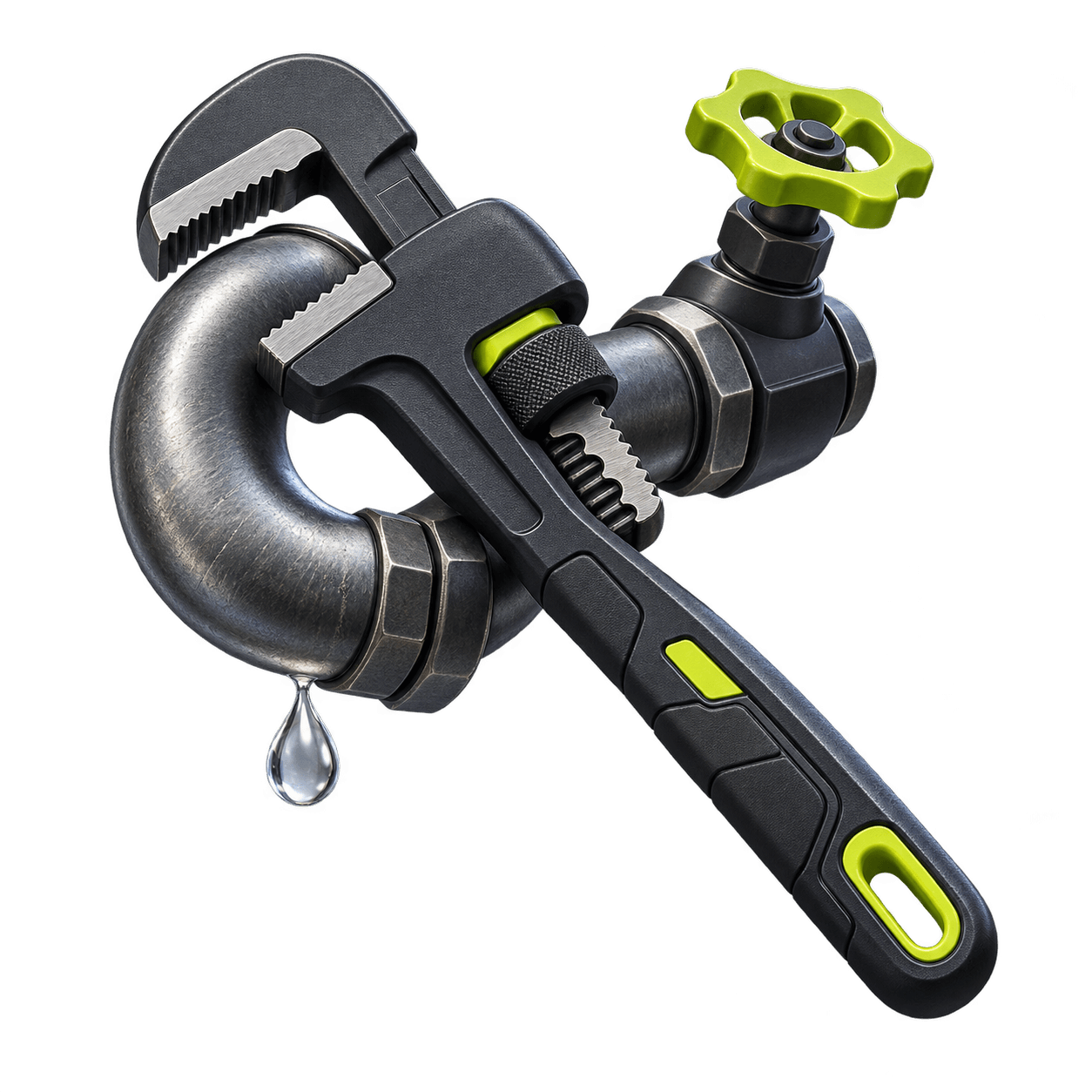3D plumbing tools ready for a service call